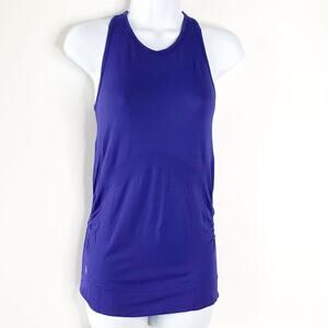 Athleta Tank Top Small Stretchy Ruched Sides Racer Back